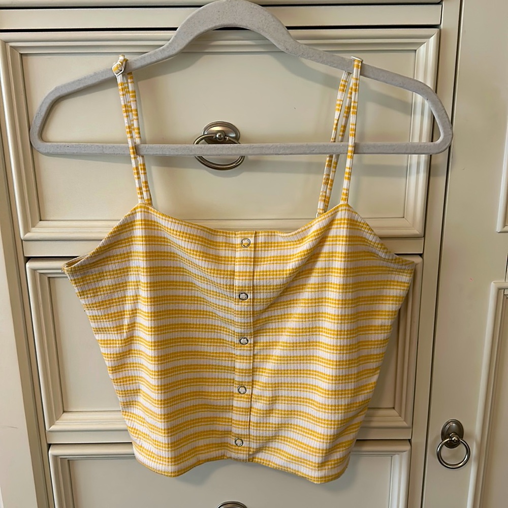Yellow striped tank